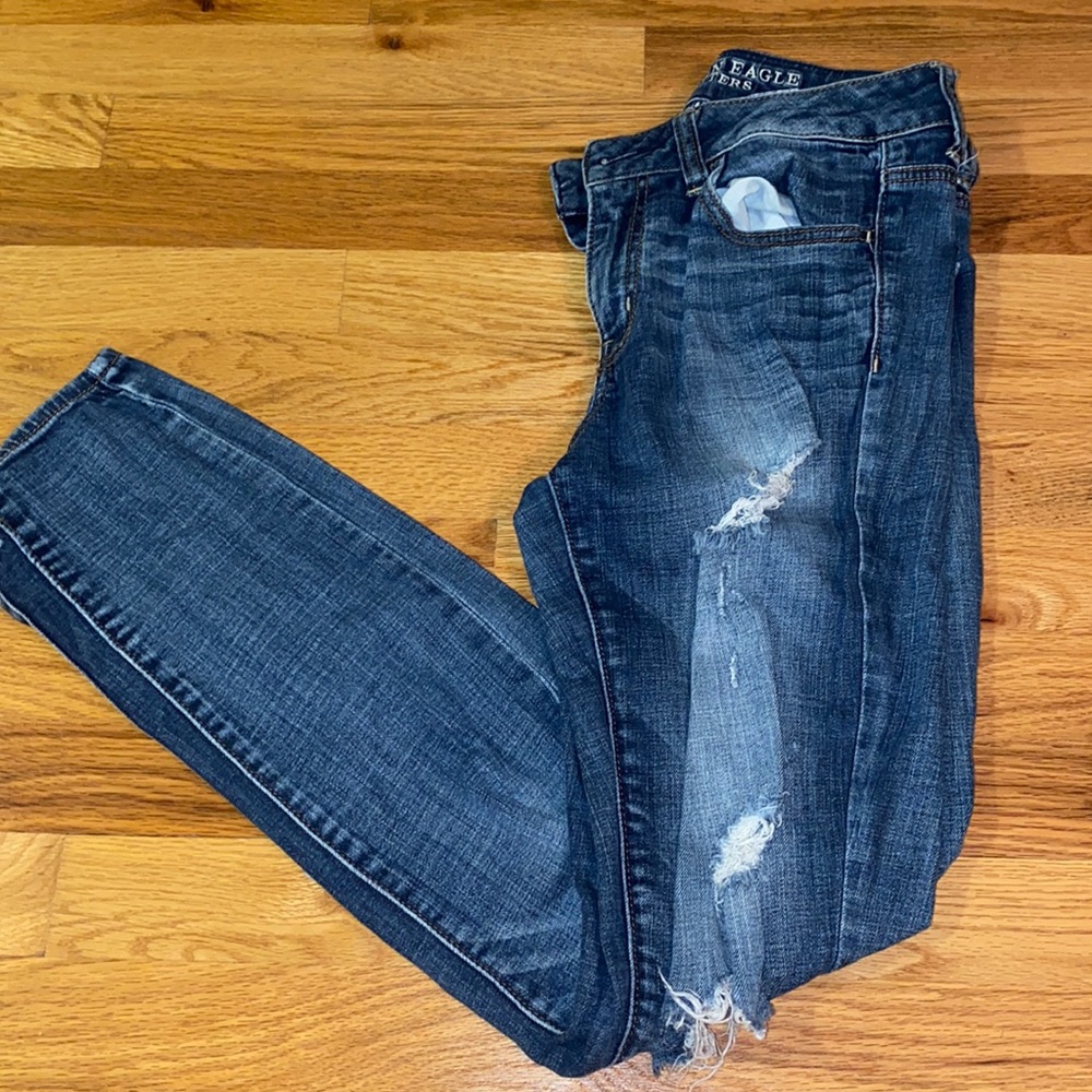 Ripped skinny jeans medium washed